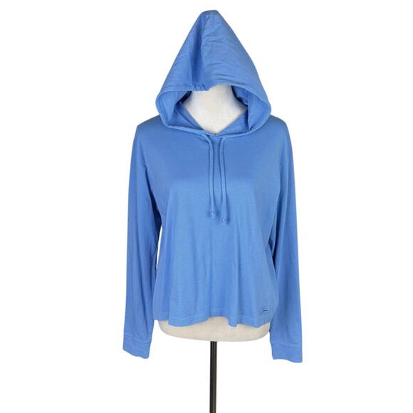 Life Is Good Womens Cornflower Blue Solid Crusher Boxy Hoodie Athleisure - Picture 1 of 12